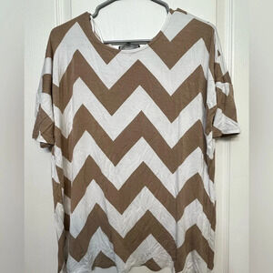 Chevron Print Short Sleeve Tunic